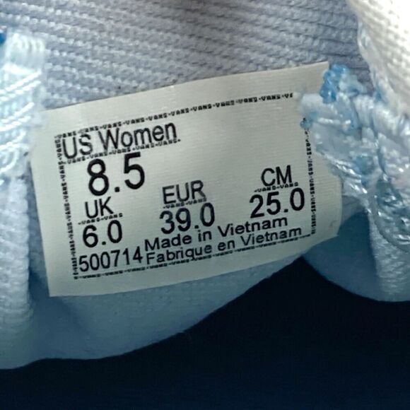 Vans Slip On Checkerboard Skate Shoes 8.5 Blue Streetwear Casual Comfort Sneaker - Picture 13 of 13